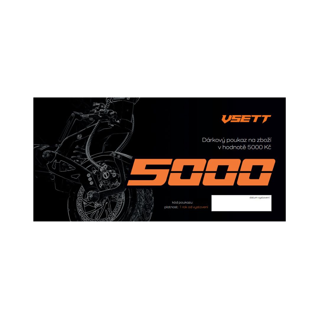Dárkový voucher na 5000 Kč